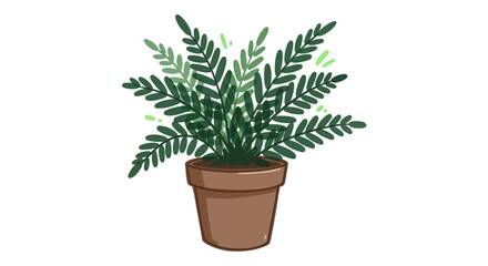 Obraz premium A potted plant with lush green leaves on a white background