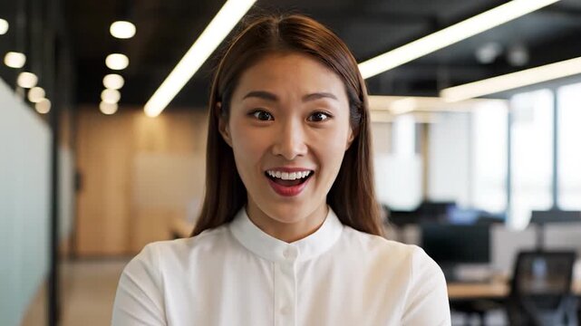 A woman expresses confusion then realization with a gesture