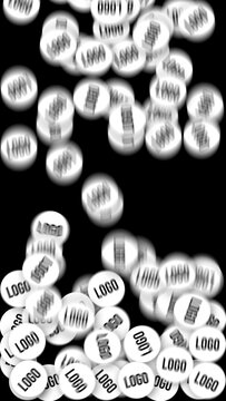 Logo Balls VERTICAL &ndash; Dynamic Sphere Particles Logo Animation, Modern Branding Intro with Abstract Ball Motion Graphics for Promo and Social Media