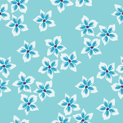 Cute pattern in small flower. Small colorful flowers. White background. Ditsy floral background. The elegant the template for fashion prints. - Vector © Faiz