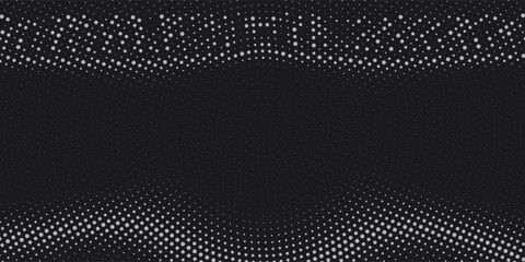 Abstract Black and White Geometric Pattern with Hexagons. Dynamic Spiral Vortex on Hexagon Grid. Abstract Tech Background. Vector Illustration. Hexagonal Multi Scale Pattern. © Sonia