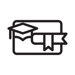 Graduation cap atop a diploma symbolizing academic achievement and success