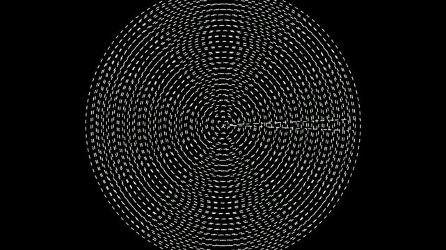 Concentric Dashed Circles: Abstract Hypnotic Target Pattern