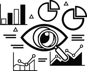Fototapeta premium Analyzing data visualization with an eye on trends and statistics wqe (633)