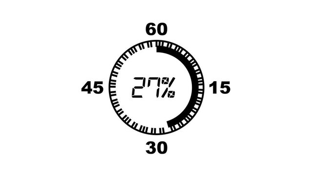 Abstract Pie Chart Data Loop Animation with 28 percent. 28 Modern circular pie chart animation showing percentage progress and statistics.