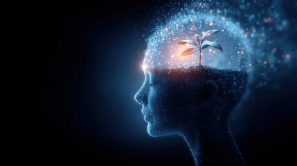 Obraz premium Hopeful future mindset concept symbolizing confidence and inner strength