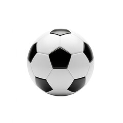 Fototapeta premium A black and white soccer ball on a white background isolated on transparent background