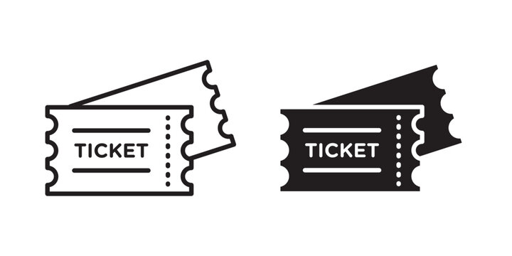 Ticket icon vector illustration designs pack. EPS10