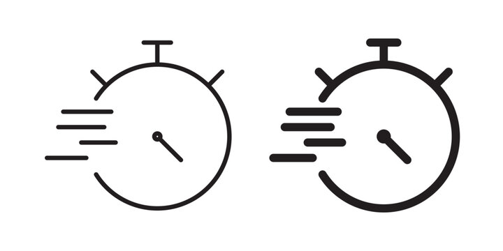 Time fast icon vector illustration designs pack. EPS10