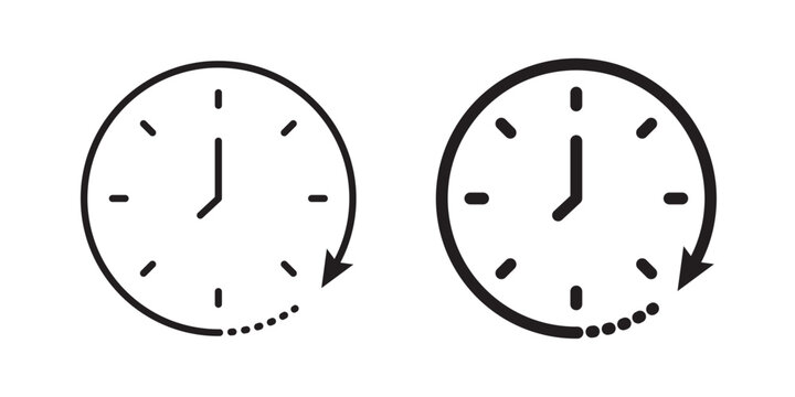 Time forward icon vector illustration designs pack. EPS10