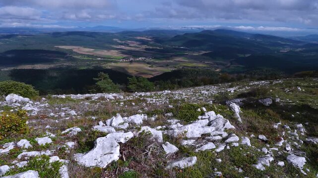 Winter landscapes in the Valderejo Natural Park in the municipality of Valdegovia in the province of &Aacute;lava. Basque Country. Spain. Europe