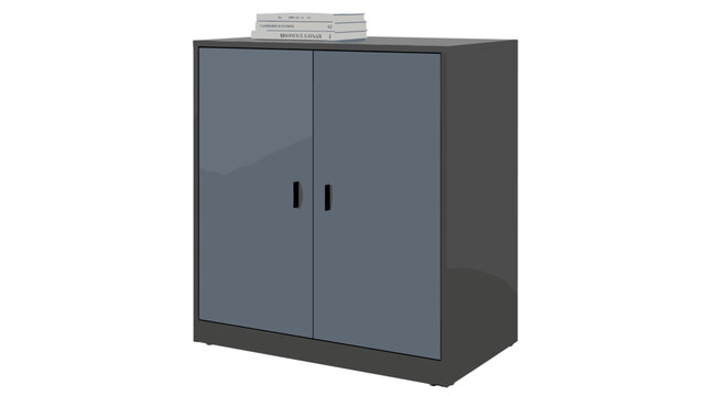 Modern minimalist wardrobe with books in flat design style for home interiors