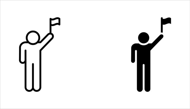 Surrender capitulate give up icon set, vector illustration on white background