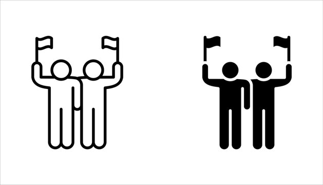 Surrender capitulate give up icon set, vector illustration on white background