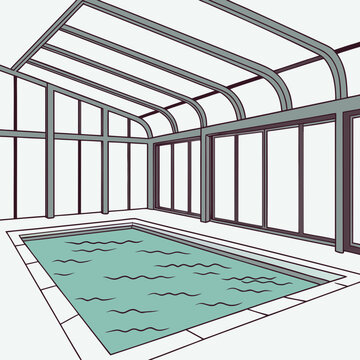 Indoor swimming pool with glass roof and walls indoor pool 2