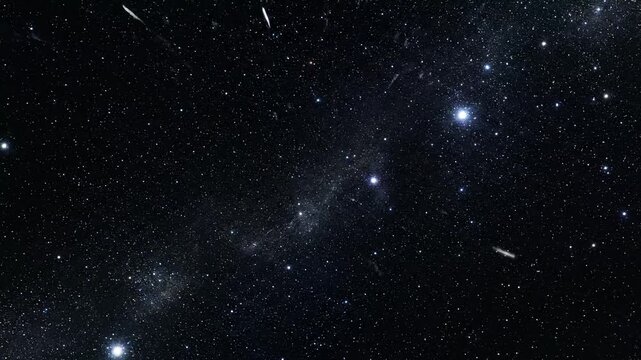 A video showcasing a stunning visual effect of a spaceship traveling through hyperspace in a starry night sky