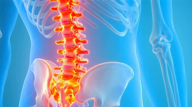 Human spine and skeletal structure