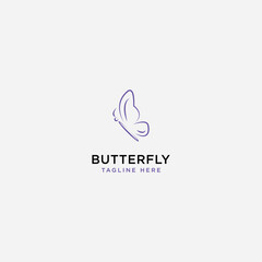Butterfly logo template design vector illustration