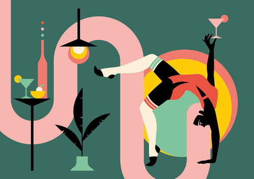 Woman Doing Gymnastics at Home