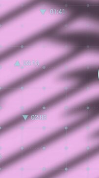 Vertical video: Timer cycling cyan icons on mobile UI for category preview, showing dots and times