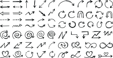 Naklejka premium A collection of various cursive and handwritten alphabet letters and symbols