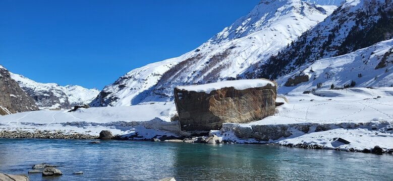 Snow covered mountains
