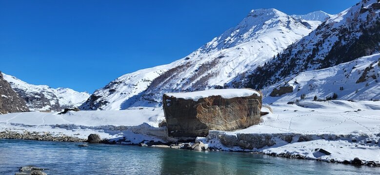 Snow covered mountains