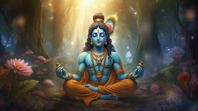 Shiva Meditation Spirituality Hinduism Blue.