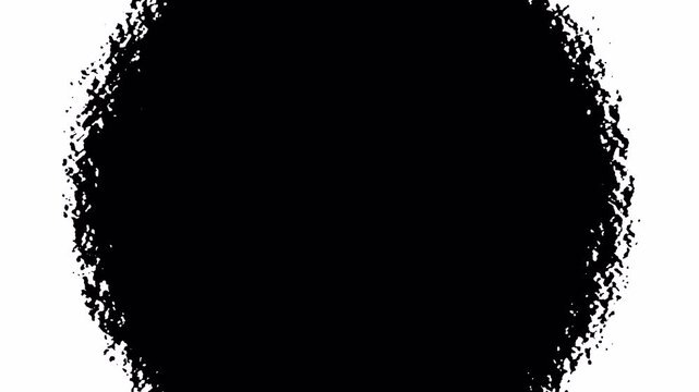 Liquid Ink Splash Transition Animation with alpha channel, Smooth Liquid Ink Splash Expansion Alpha Matte for Video Editing.