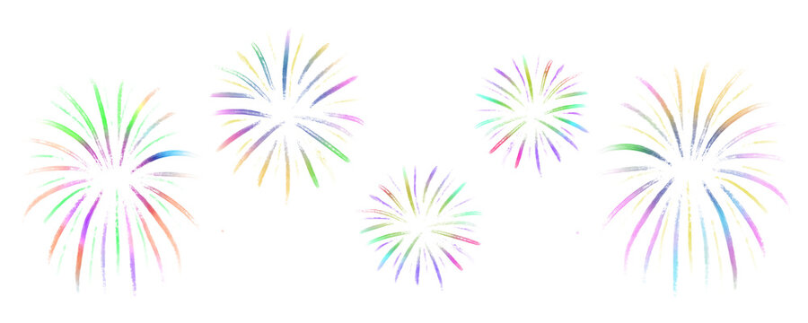 Colorful fireworks set for summer festival.-300dpi-