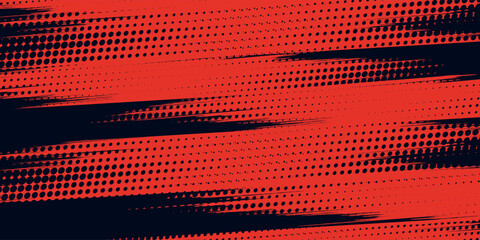 striking red and black textured background that combines classic halftone printing techniques with modern, aggressive digital brushwork © aditiyarhamadhan