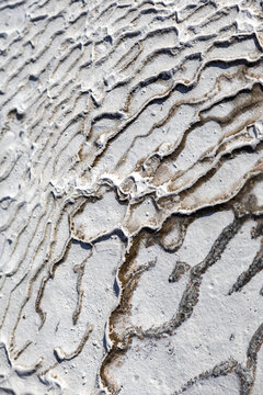 Natural travertine texture with unique wave patterns