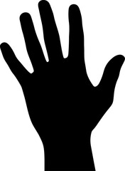Obraz premium Waving Hand Silhouette