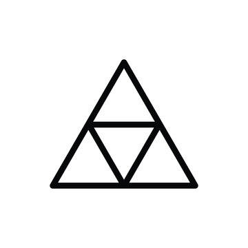 Black Triangle Shape Geometric Symbol icon.