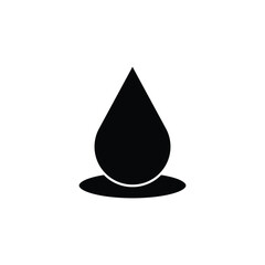 Fototapeta premium black water drop icon shadow.