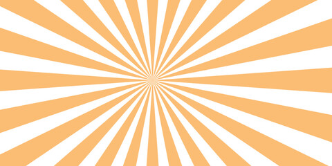 Abstract Orange Radial Sunburst Background &ndash; Retro Spiral Rays Burst with Paper Swirl Summer Texture, Diagonal Geometric Sunrise Pattern, Bright Sunbeam Energy Cartoon Poster Vector Design