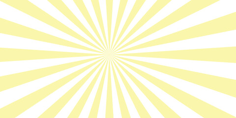 Fototapeta premium Abstract Yellow Radial Sunburst Background – Retro Spiral Rays Burst with Paper Swirl Summer Texture, Diagonal Geometric Sunrise Pattern, Bright Sunbeam Energy Cartoon Poster Vector Design