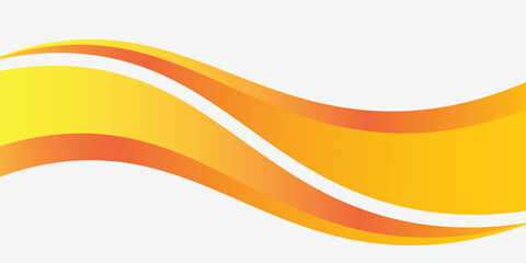 Abstract Yellow Orange Wave Background Modern Gradient Flow Design