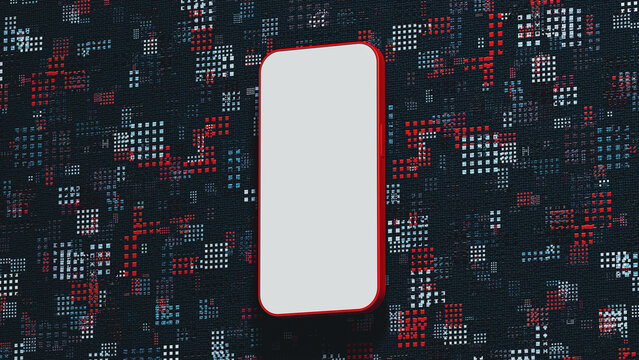 A hand displays a mobile phone against a wall with a similar texture