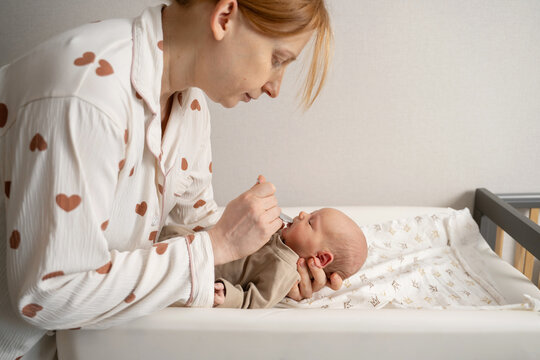 Feeding a newborn at home with love and care