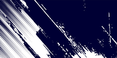 Fototapeta premium Dots halftone white \u0026 blue color pattern gradient grunge texture background. Dots pop art comics sport style vector illustration