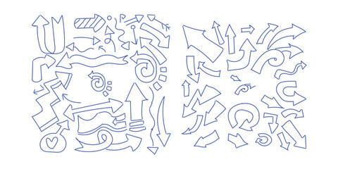 Obraz premium Abstract line drawing of two panels with expressive figures