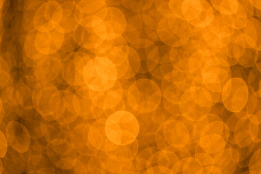 Abstract golden circles on a blurred background