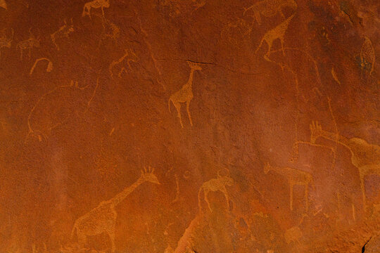 San rock paintings at The White Lady Brandberg site