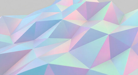 Obraz premium Geometric pastel colored triangles background, abstract polygonal shapes