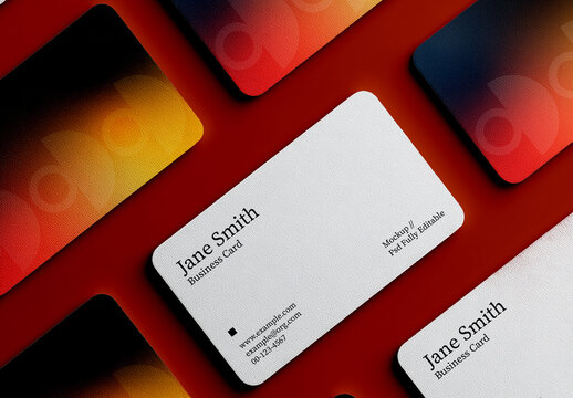 Business Card Pattern Layout Mockup