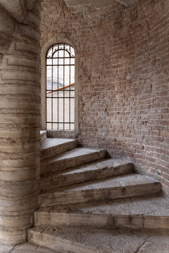 Scala Bovolo spiral staircase in Venice's historic architecture