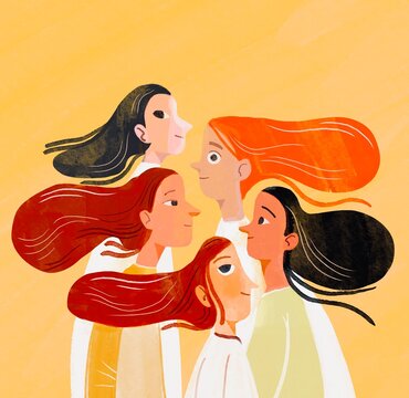 Diverse illustration of human expressions and emotions