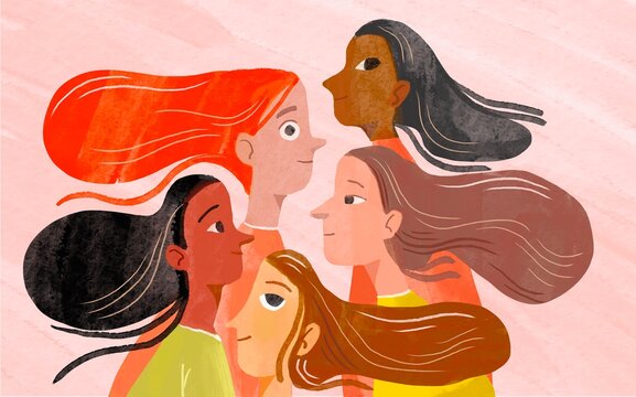 Diverse expressions in colorful human faces