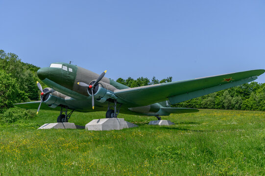Historic Lisunov Li-2 military plane, Slovakia